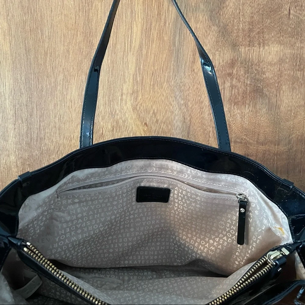kate spade Black Patent Leather Tote Shoulder Bag